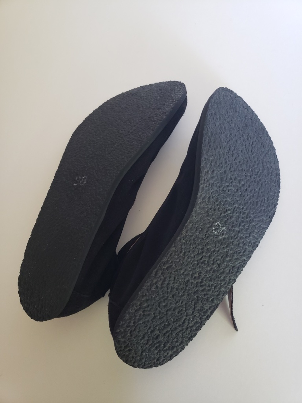 Black Suede Ballet Flats with Anke Strap - Barefoot / Minimalist Shoe Size 38 - Picture 5 of 9